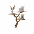 Corner Floating Shelf – Handmade Tree Branch Wall Bookshelf from Natural Wood