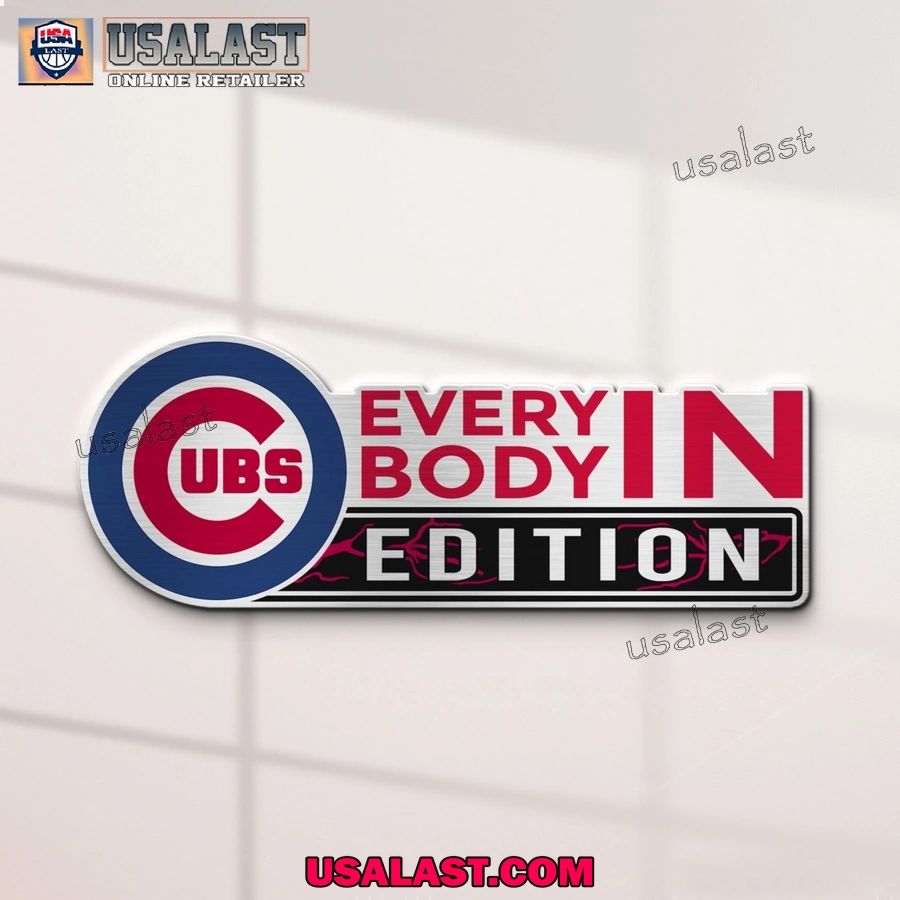 Chicago Cubs Edition Engraved Car Name Badge