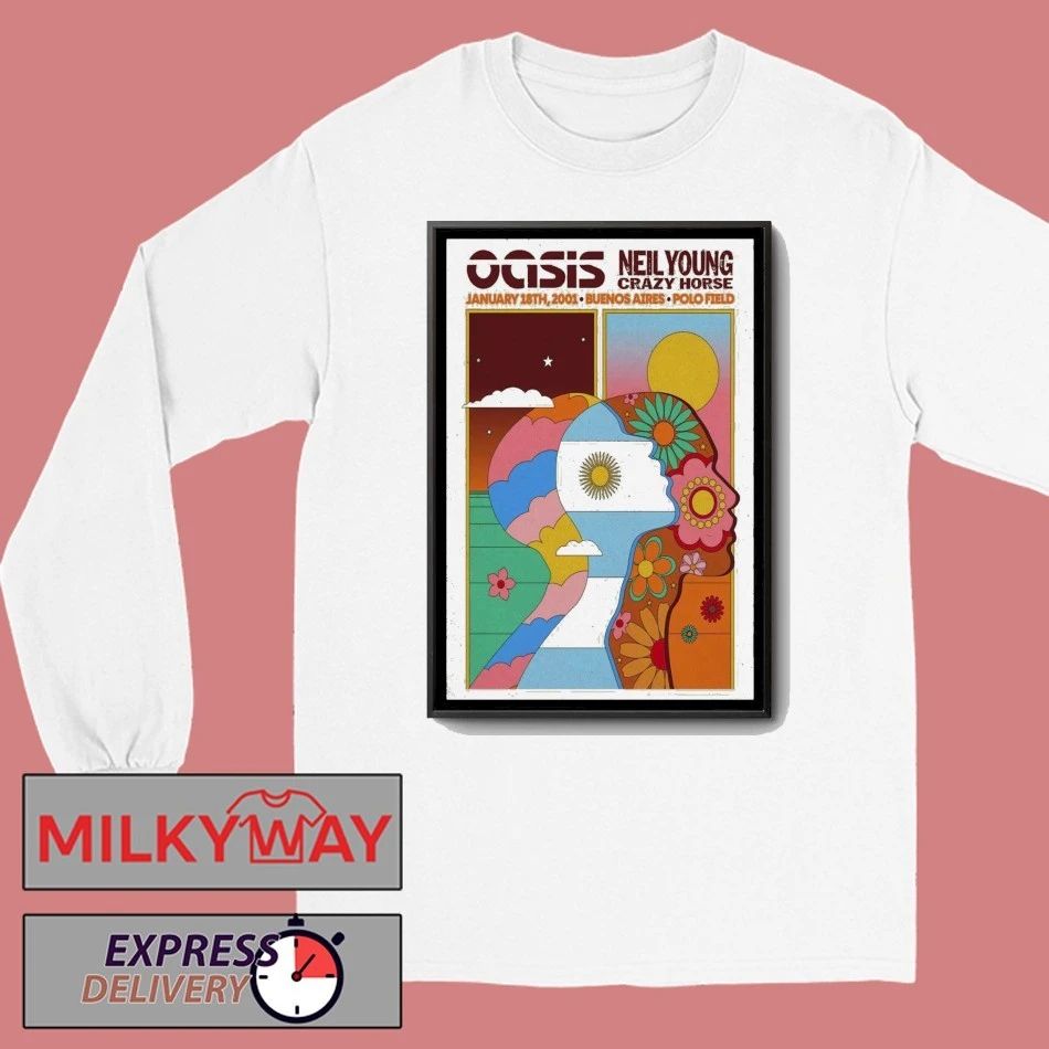 Oasis The Hot Festival in Buenos Aires, Argentina Concert Poster shirt