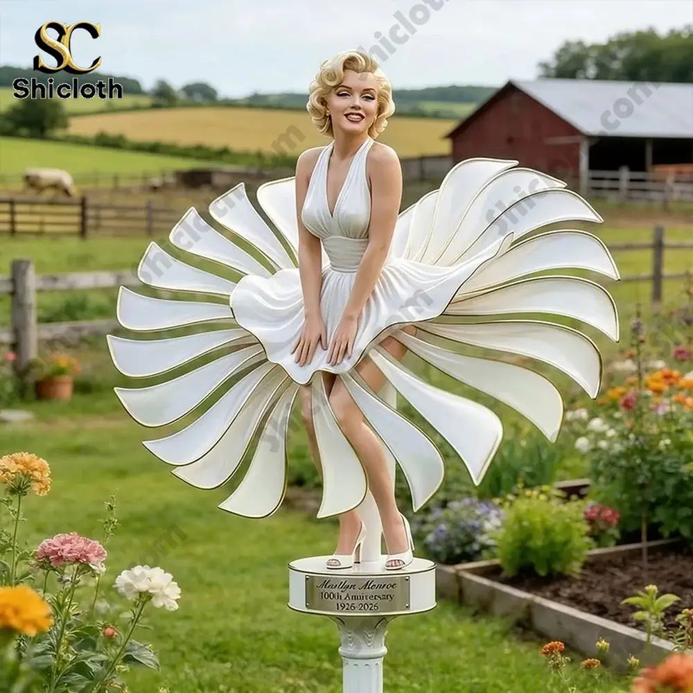 Marilyn Monroe 100th Anniversary Statue Wind Spinner For Garden