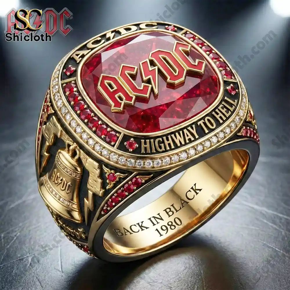 ACDC Back In Black 1980 Commemorative Ring