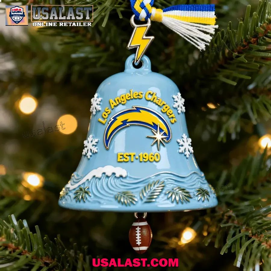 Los Angeles Chargers 2025 Christmas Bell Ornament