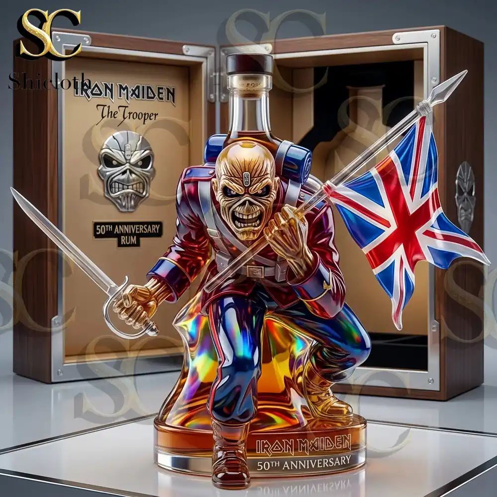 Iron Maiden 50th Anniversary Black Rum 3D Sculpted Collector’s Bottle