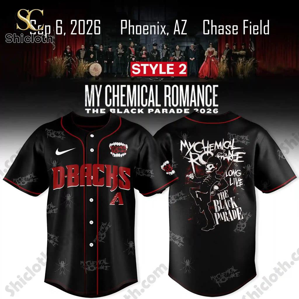 Arizona Diamondbacks x My Chemical Romance The Black Parade 2026 Jersey