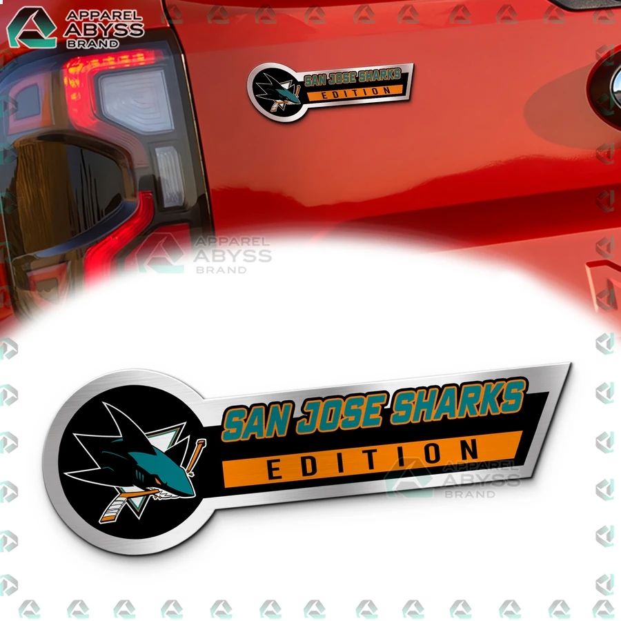 San Jose Sharks Edition 3D Engraved Car Name Emblem
