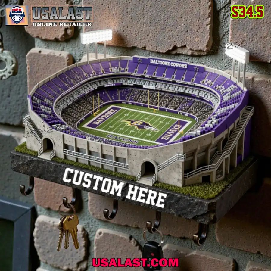 Baltimore Ravens Sports Stadium Key Hooks, Key Holder