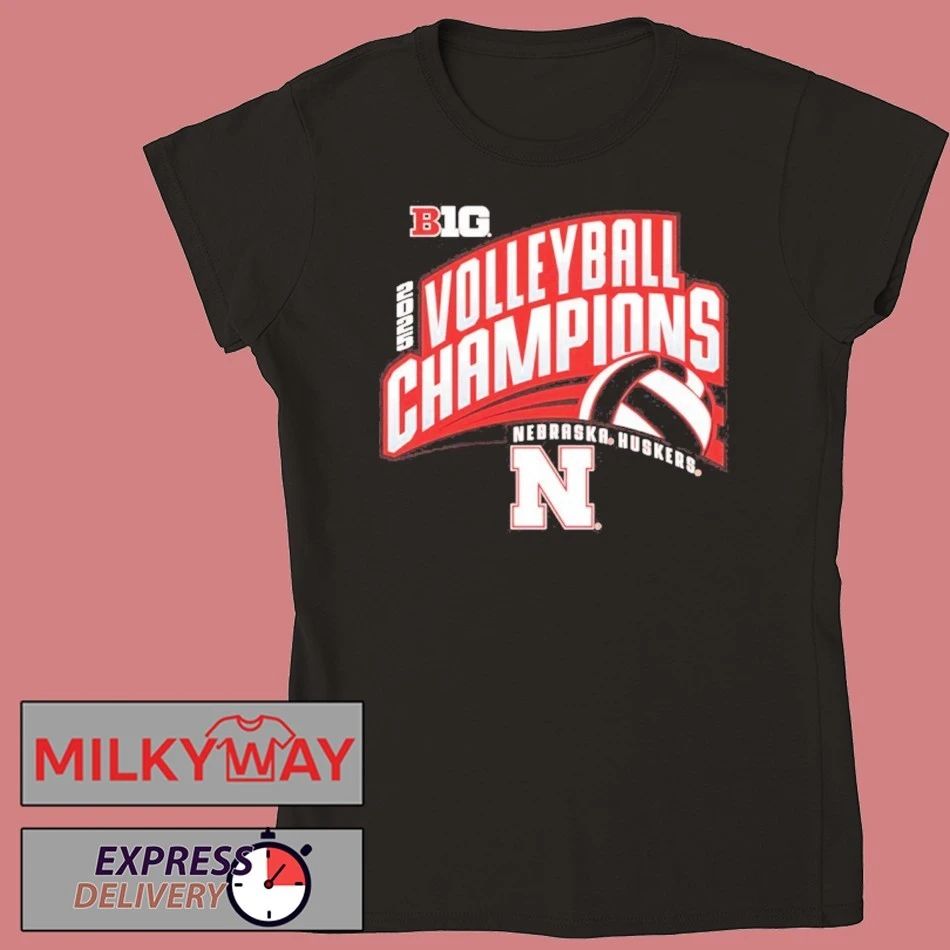 Nebraska Huskers 2025 Big 10 Women’s Volleyball Regular Season Champions Locker Room T-shirt