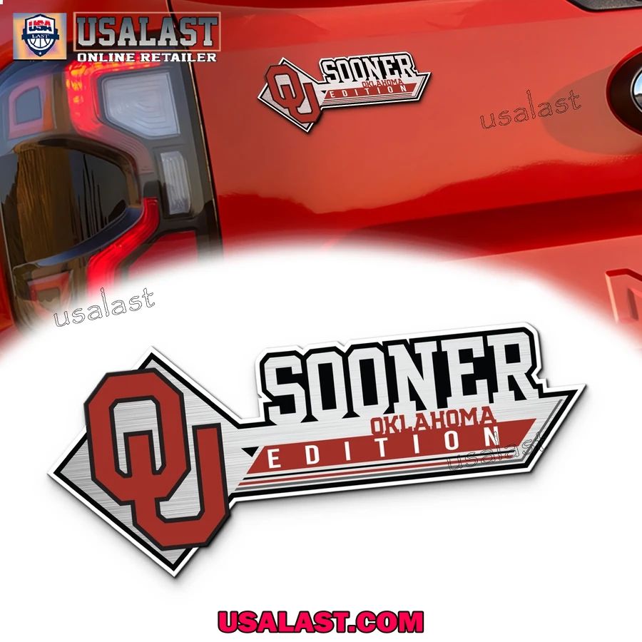 Oklahoma Sooners Edition 3D Car Badge Sticker