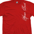 Custom Distressed Script VERT T-Shirt | Grunge Tattoo Personalized Logo Design