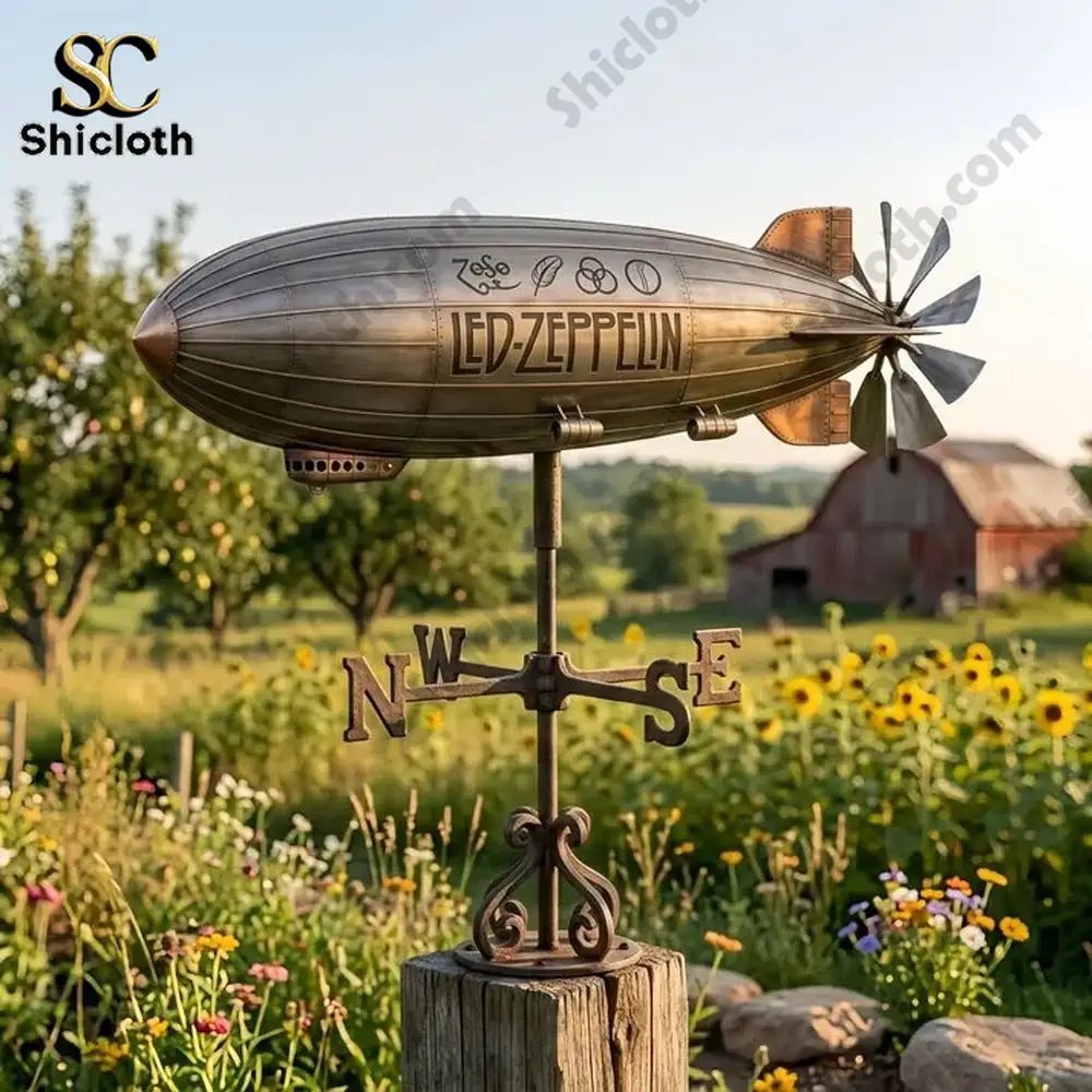 Led Zeppelin Blimp Wind Spinner For Garden