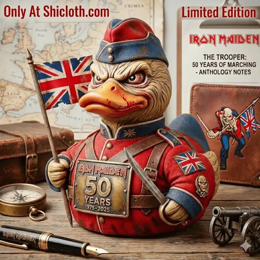 The Trooper Iron Maiden 50th Anniversary Commemorative Duck