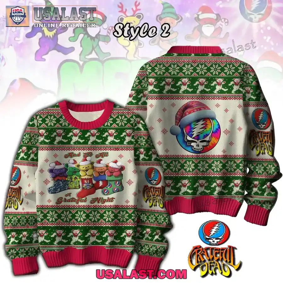 Grateful Dead Dancing Bear Ugly Christmas Jumper