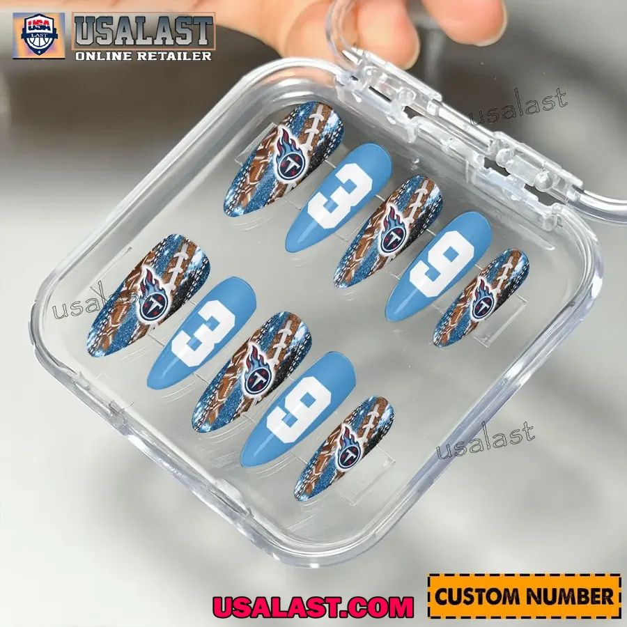 Personalized Tennessee Titans Acrylic Nails Box Set