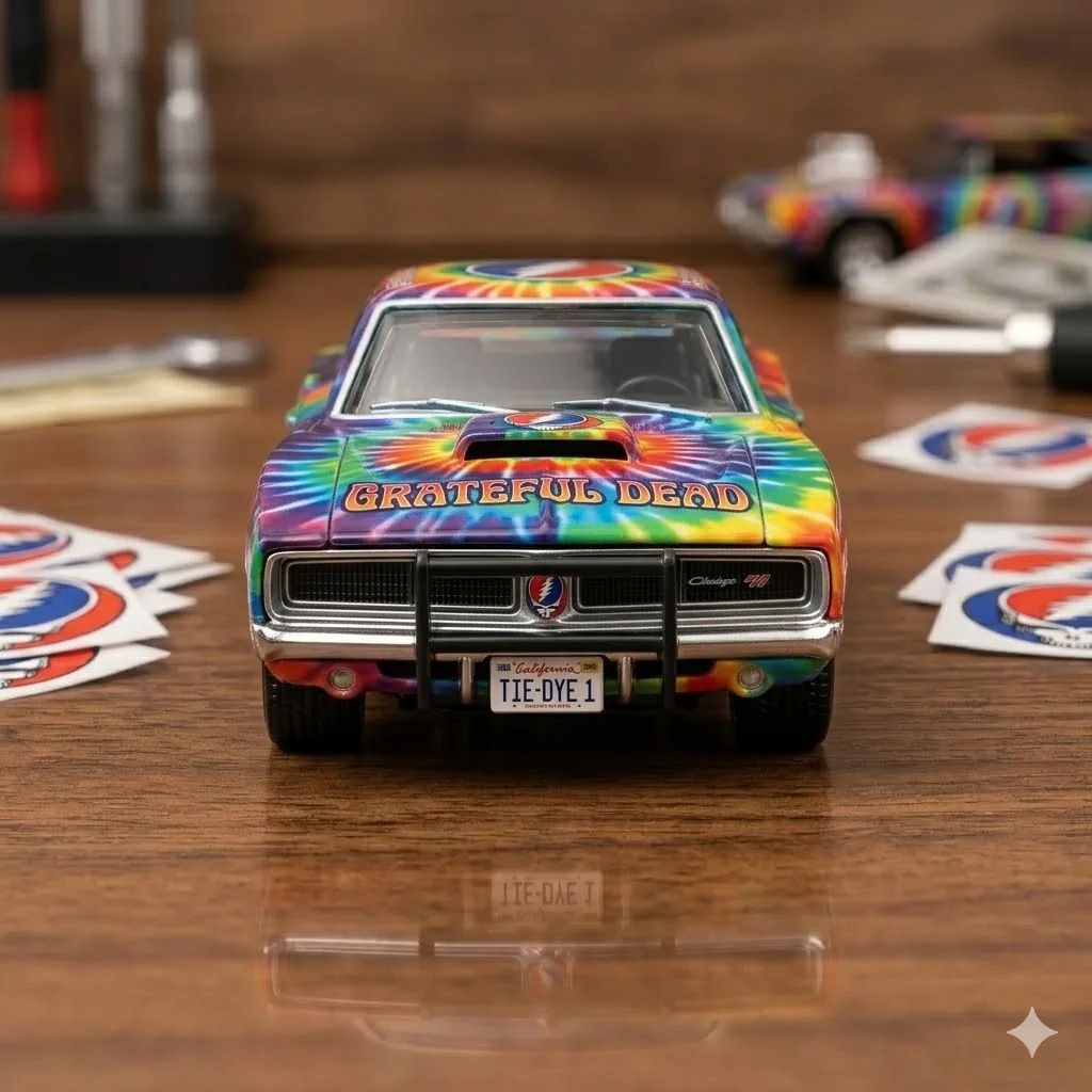 Wheels Grateful Dead 60th Anniversary Tie Dye Muscle Car
