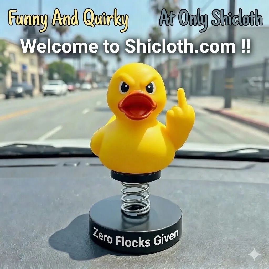 Funny Middle Finger Duck Car Dashboard Bobblehead