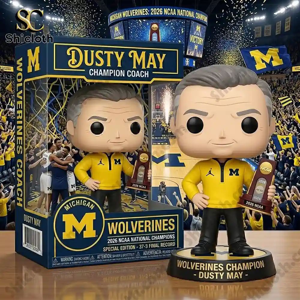 Michigan Wolverines Coach Dusty May NCAA National Champions 2026 Pop! Figure