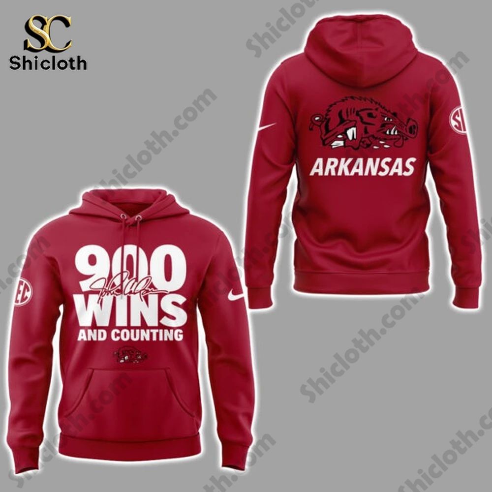 Arkansas Basketball Coach John Calipari 900 Win Commemorative Hoodie