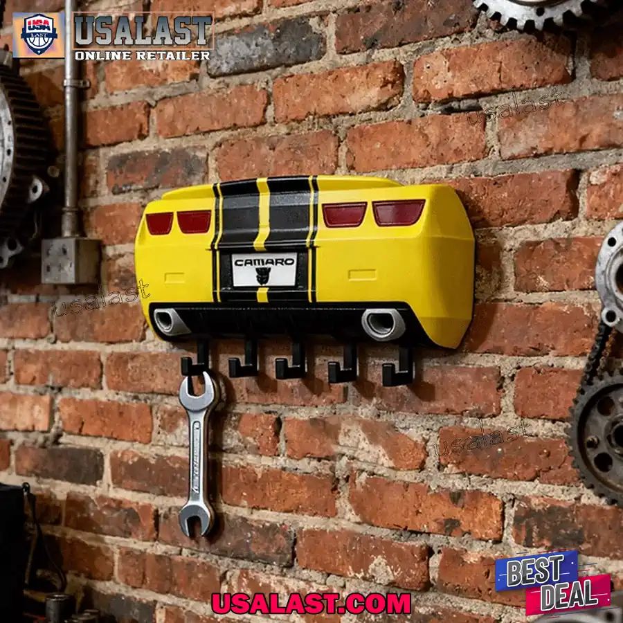 Personalized Bumblebee Camaro Key Hanger, Wall Key Holder