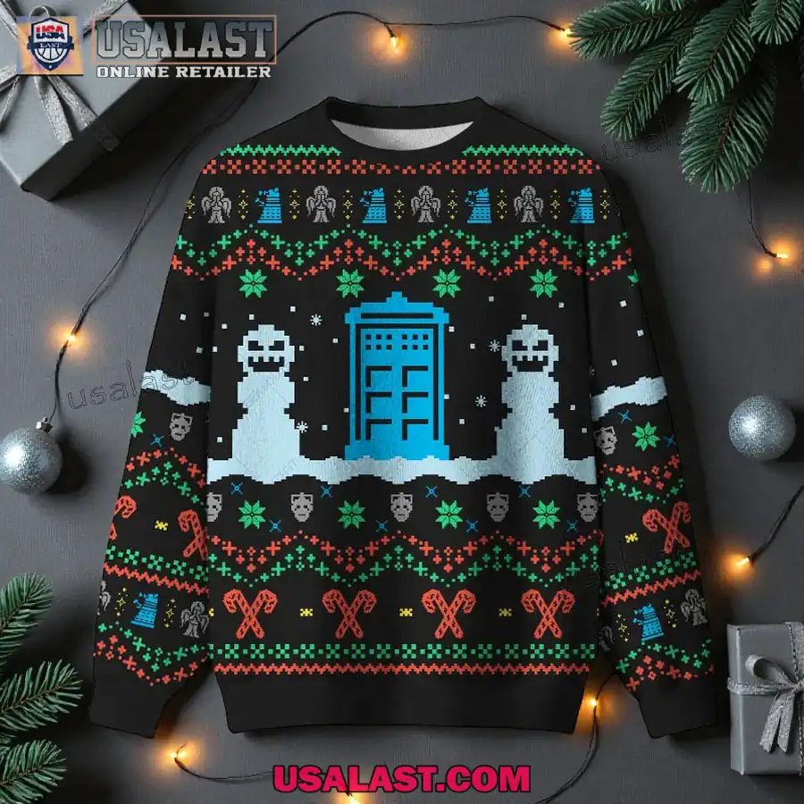 Doctor Who Black Ugly Christmas Sweater