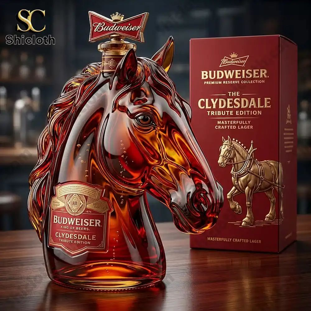 Budweiser Horse Clydesdale Tribute Edition Whiskey Bottle