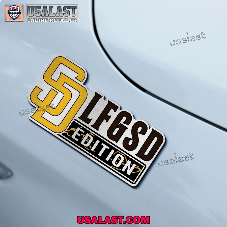 San Diego Padres Edition Engraved Car Name Badge