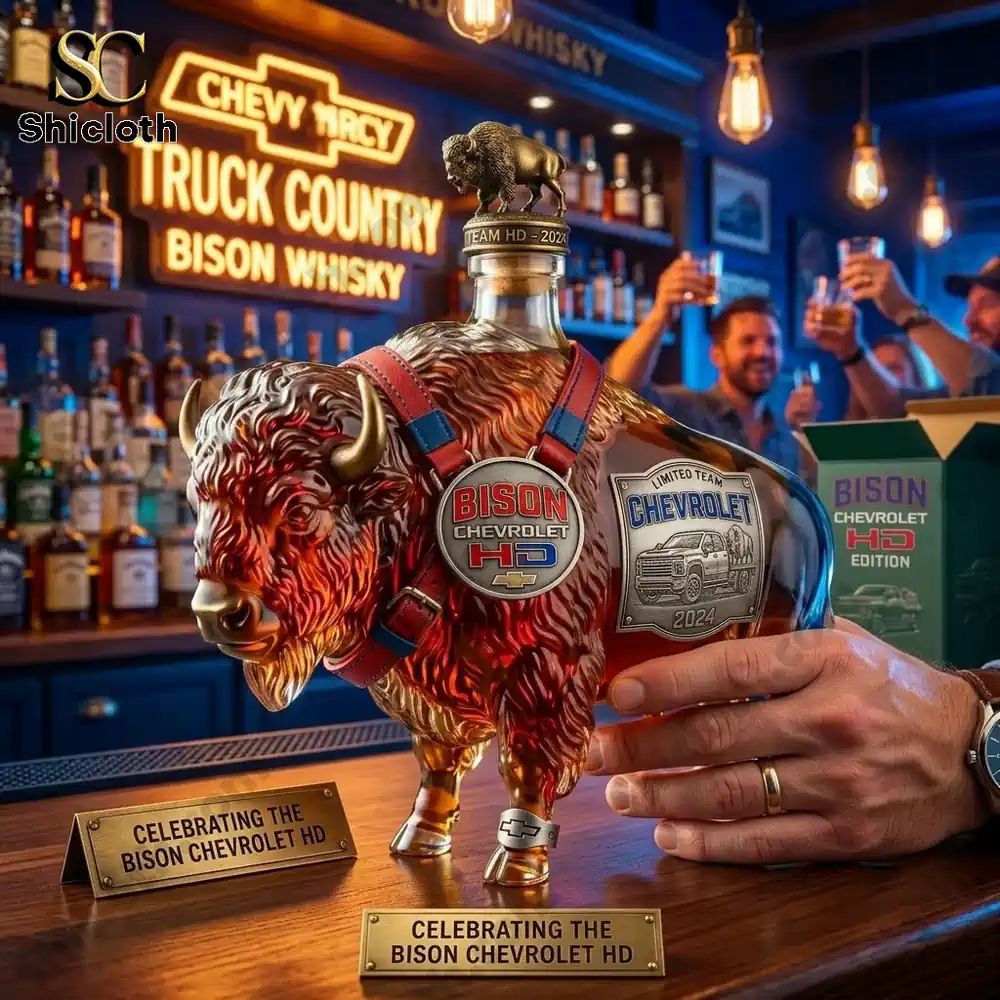 Chevrolet Bison HD Edition Bourbon Bottle