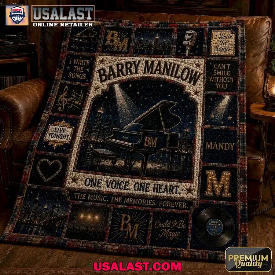 Barry Manilow One Voice One Heart Quilt Blanket