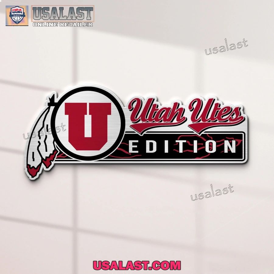 Utah Utes Edition Custom 3D Car Badge Sticker