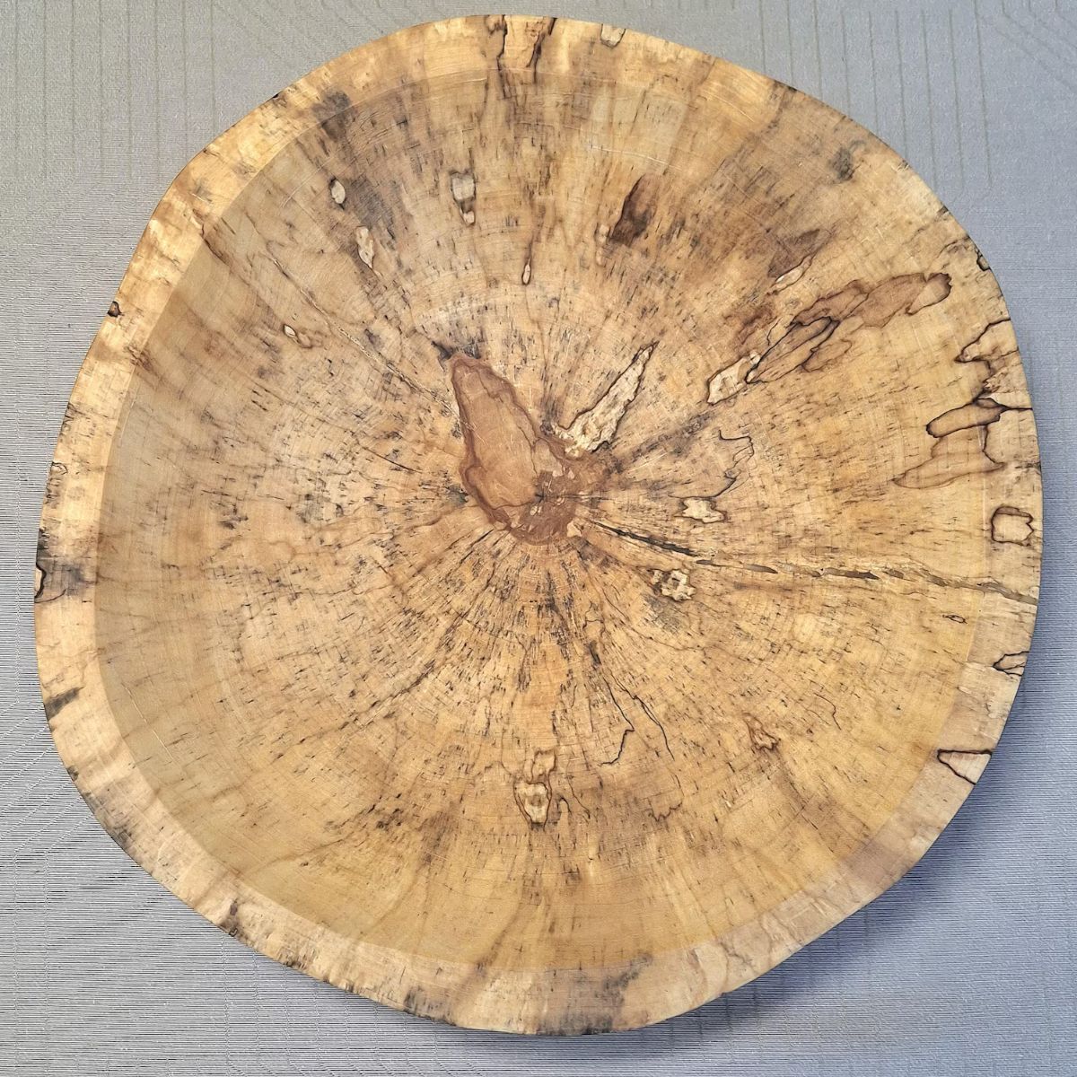 Rustic Spalted Birch Serving Bowl – Unique Natural Charm