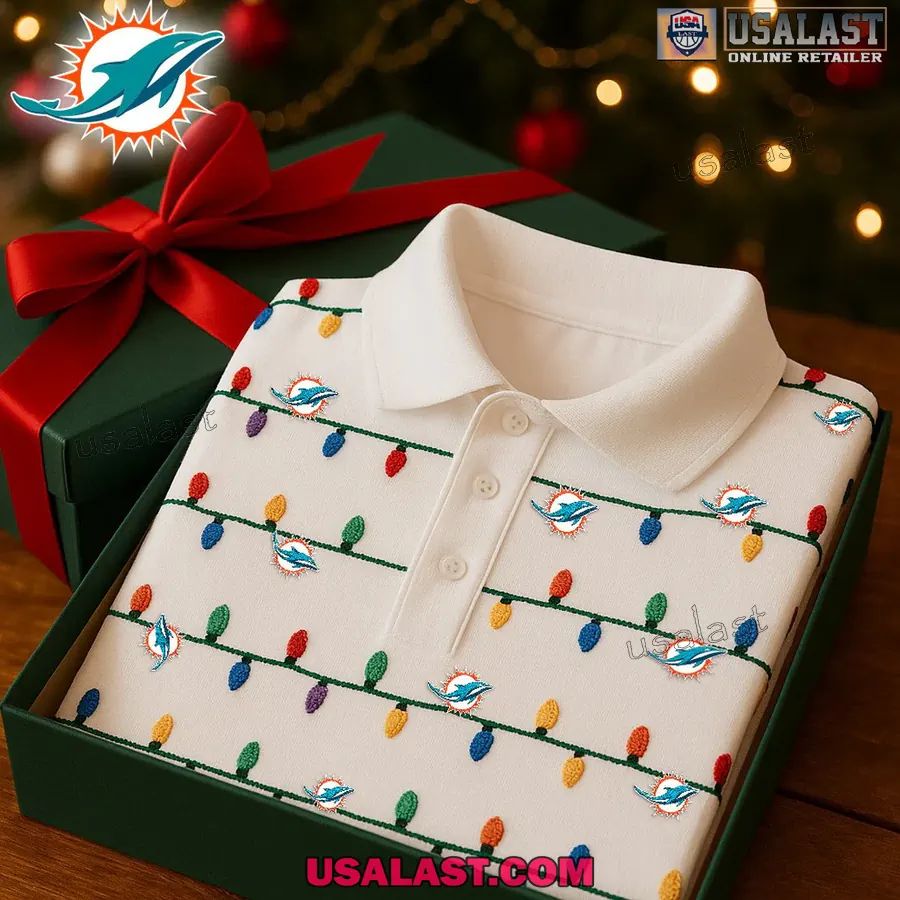 Miami Dolphins Premium Christmas Polo Shirt