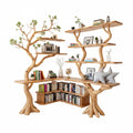 Tree-Inspired Corner Shelf – Handmade Wooden Wall Sculpture with Upcycled Materials