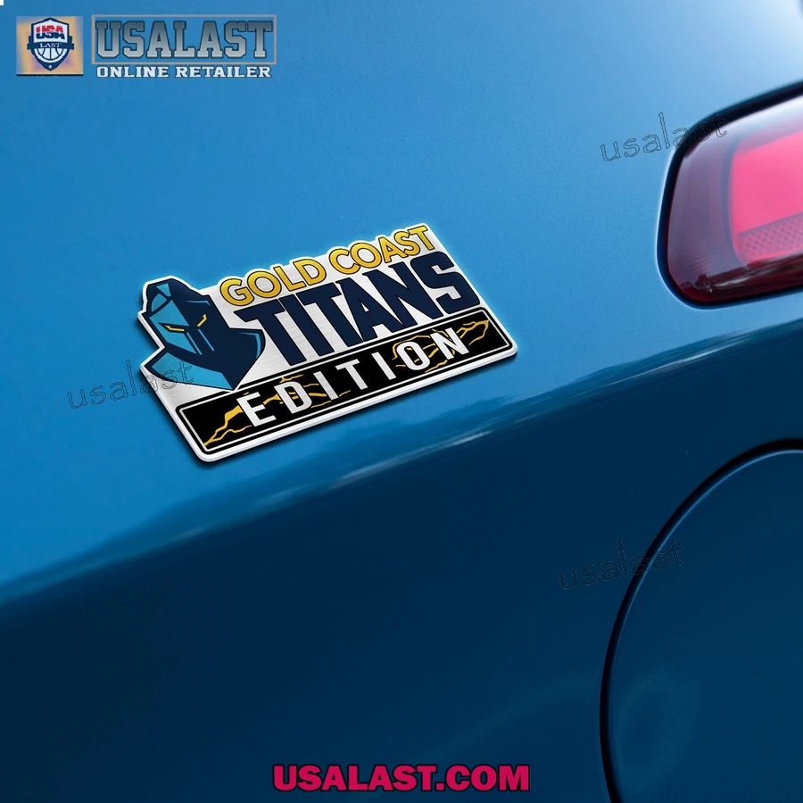 Gold Coast Titans Edition Custom 3D Car Badge Sticker