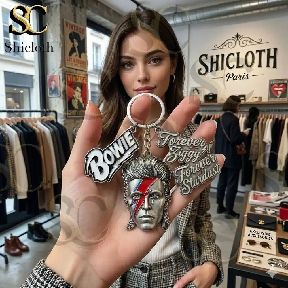 David Bowie Forever Ziggy Forever Stardust Commemorative Keychain