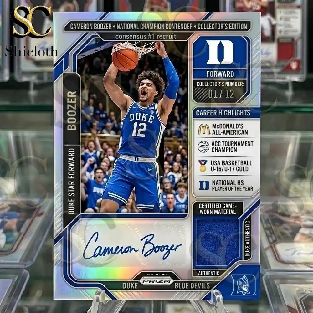 Cameron Boozer Rookie Auto Patch Prizm Card