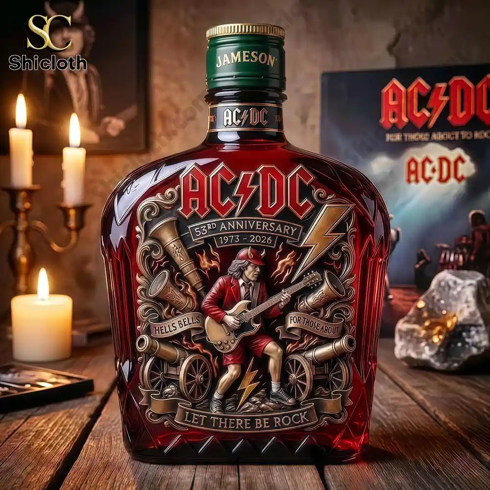 AC/DC 53rd Anniversary 1973-2026 Commemorative Whiskey Bottle