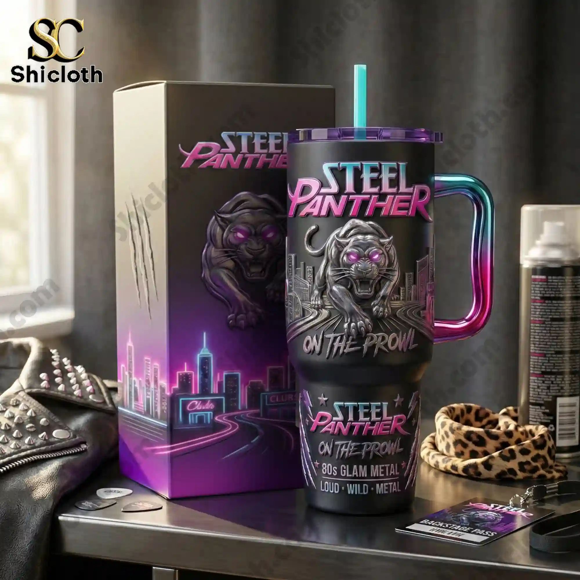 Steel Panther On the Prowl 40oz Tumbler With Handle