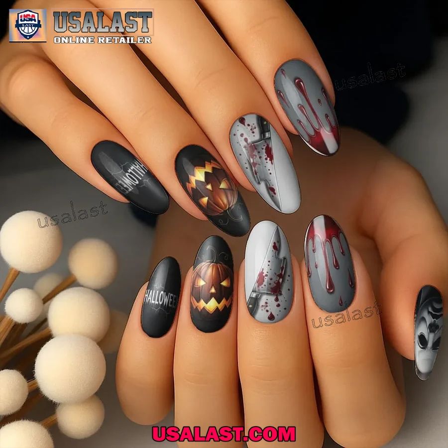 Michael Myers Halloween Nails Box Gift For Fan