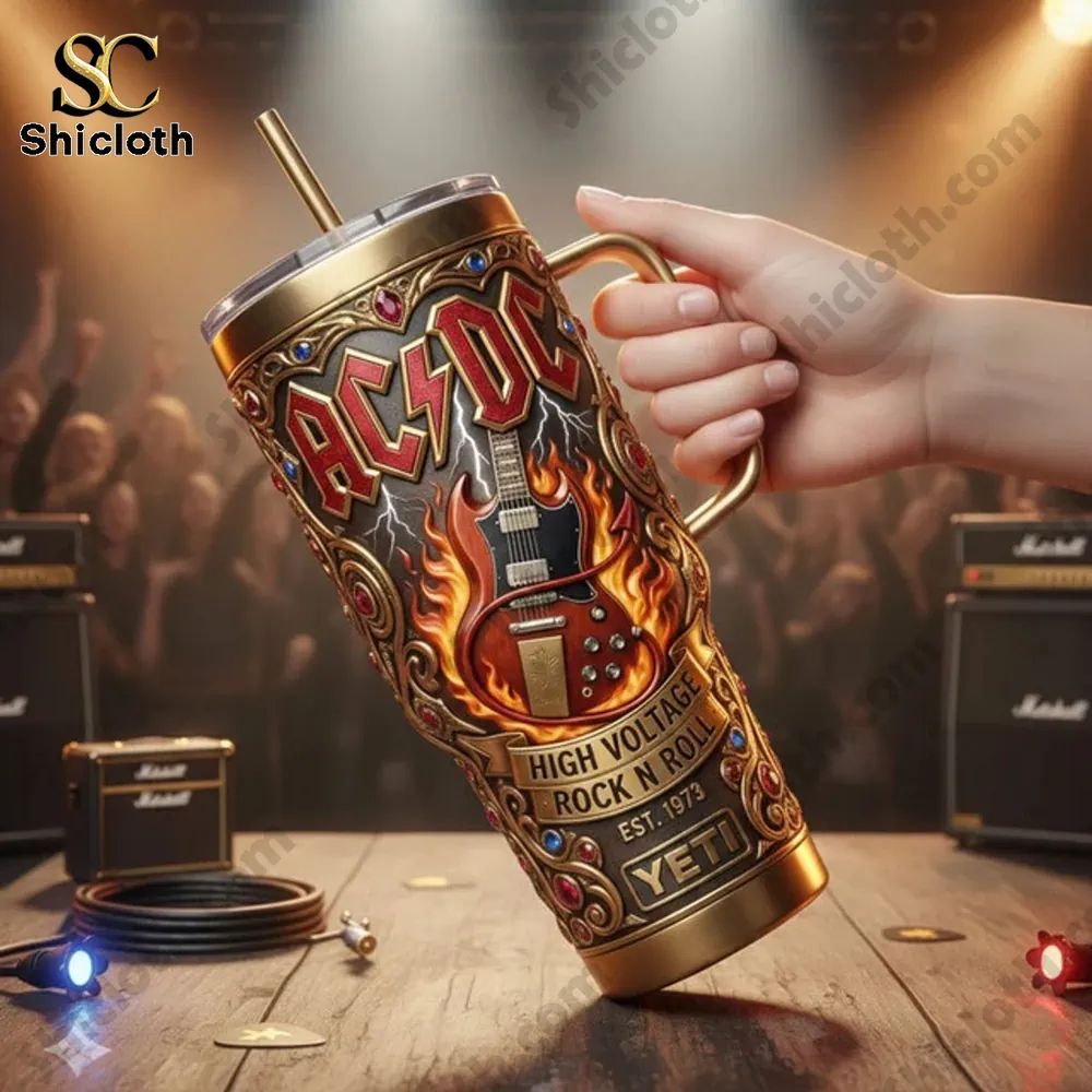 AC DC High Voltage Rock N Roll Tumbler