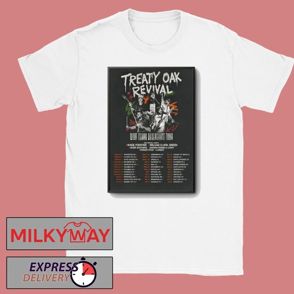 Poster Treaty Oak Revival West Texas Degenerate 2026 Tour shirt