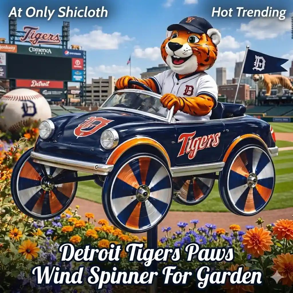 Detroit Tigers Paws Wind Spinner For Garden