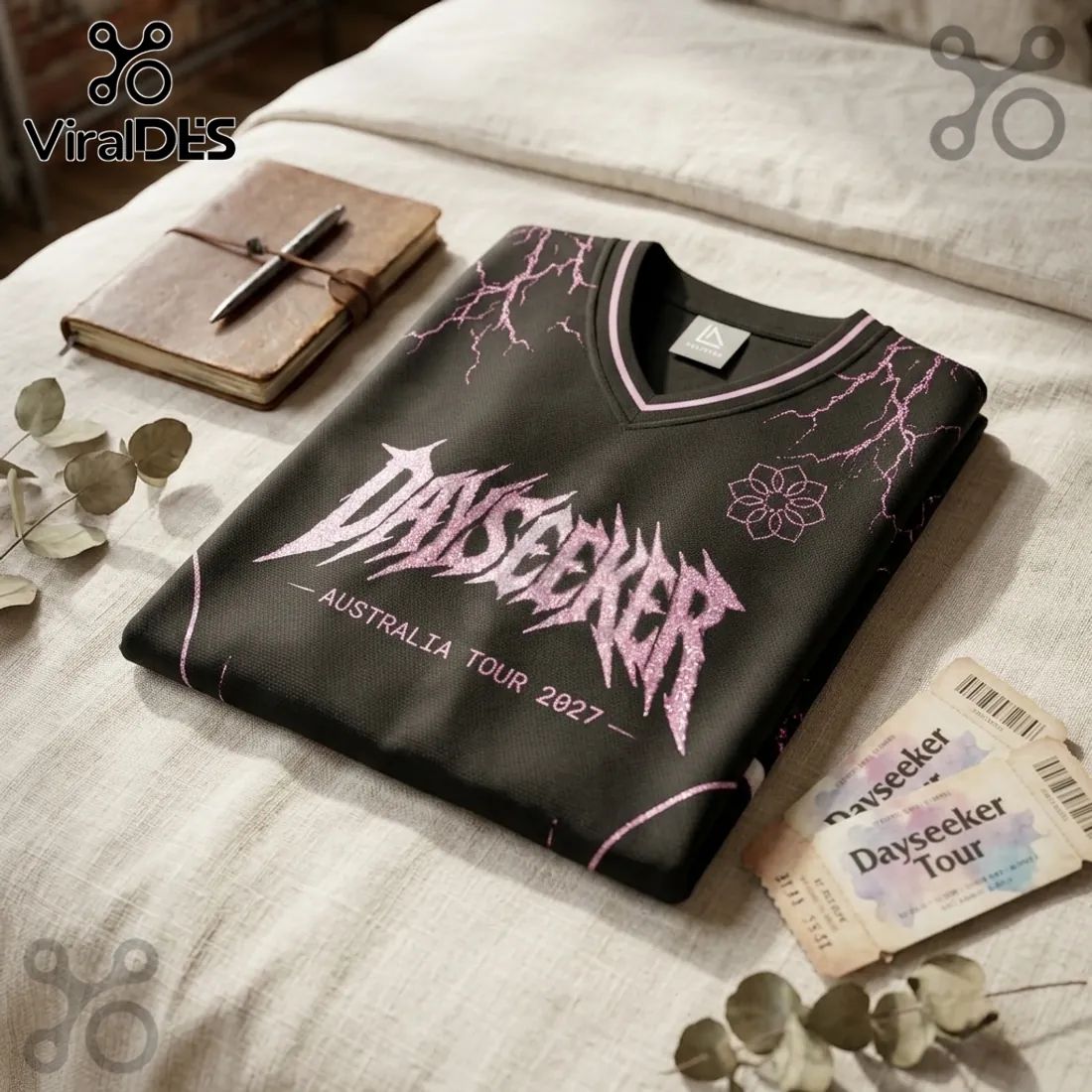 Dayseeker Black and Pink 2027 Australian Tour Football Jersey