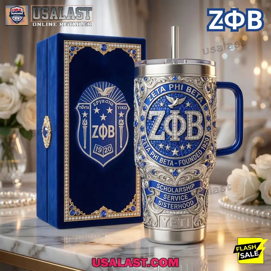Zeta Phi Beta Lovers 40oz Tumbler With Handle