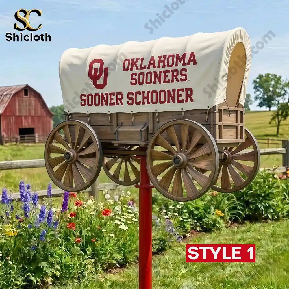 Oklahoma Sooners Schooner Custom Wind Spinner For Garden