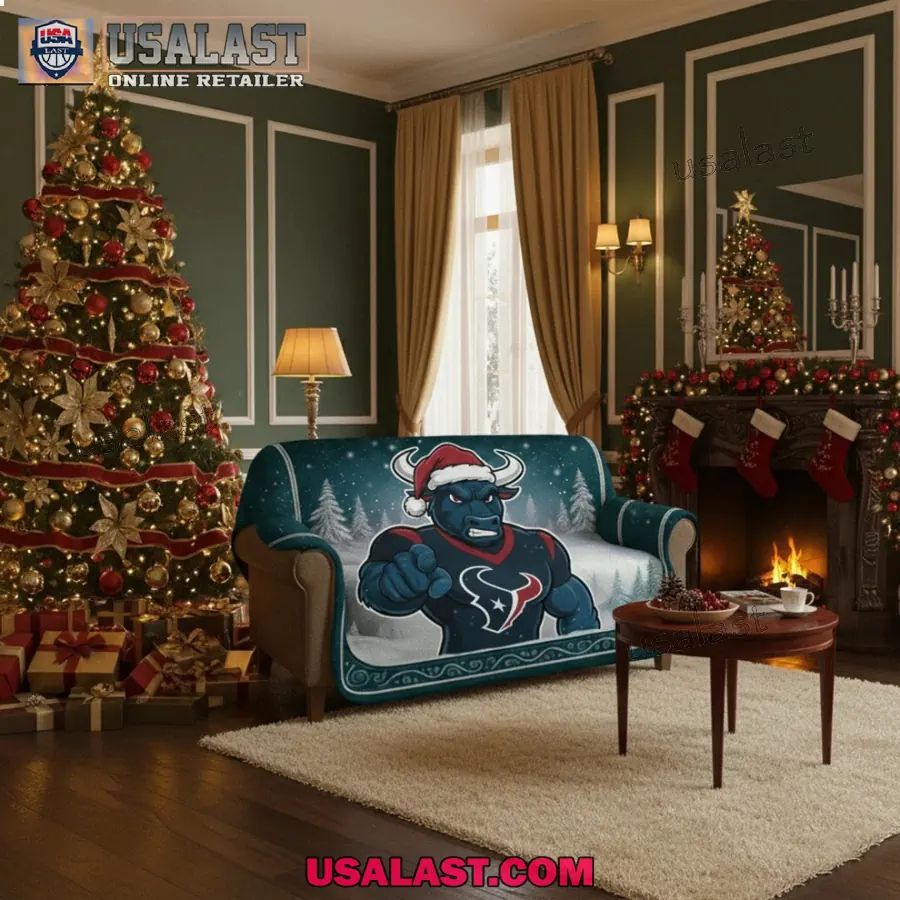 Houston Texans Premium Christmas Fleece Blanket