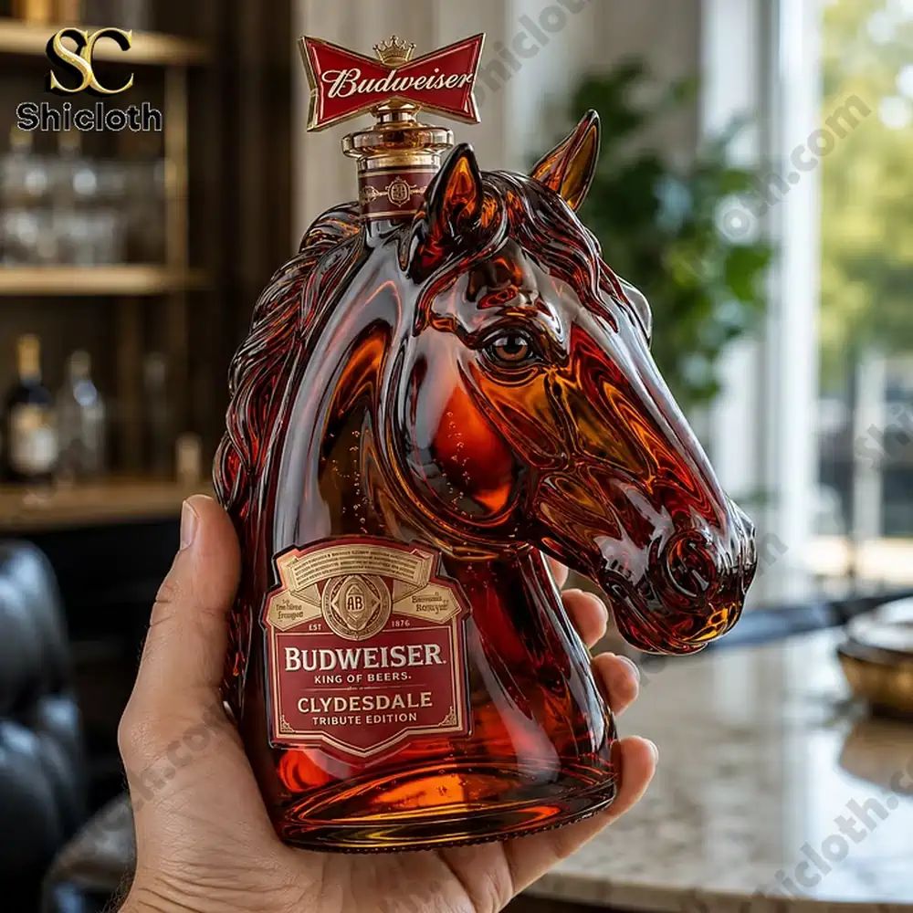 Budweiser Horse Clydesdale Tribute Edition Whiskey Bottle