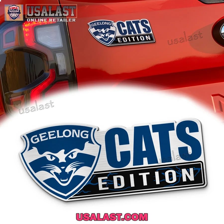 Geelong Cats Edition Custom 3D Car Badge Sticker