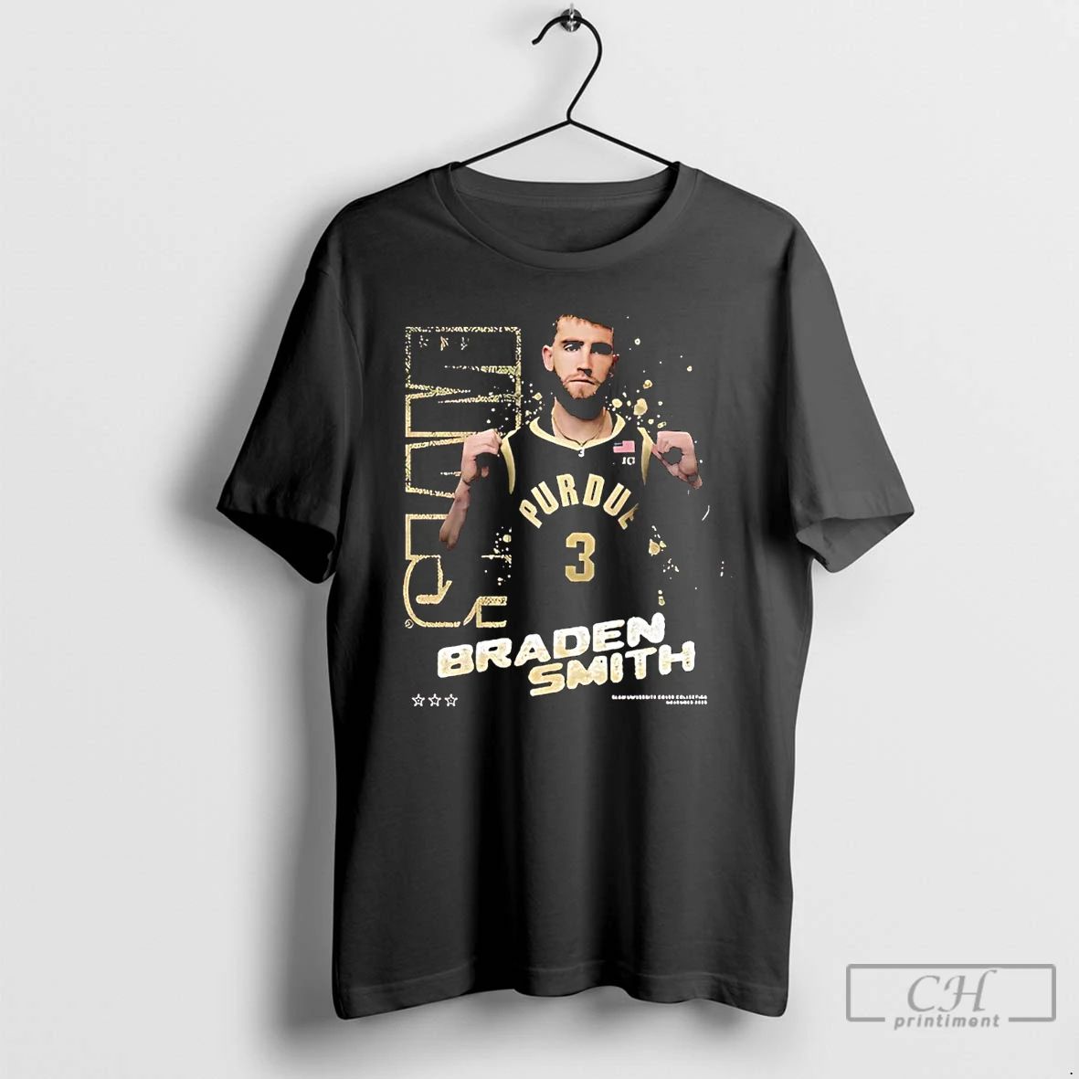 Premium Braden Smith Star Pose Purdue Boilermakers T Shirts