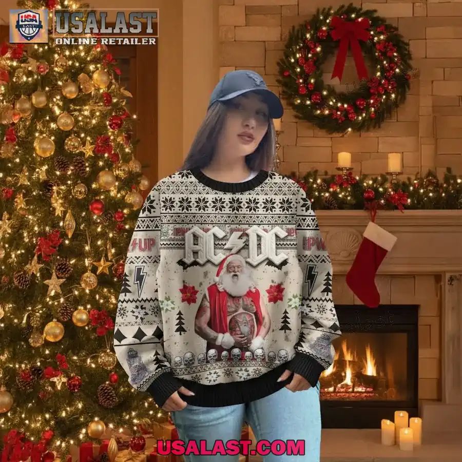 AC/DC Hells Bells Christmas Ugly Sweater