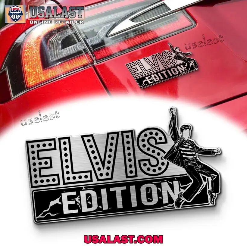 Elvis Presley Edition 3D Engraved Car Emblem Sticker