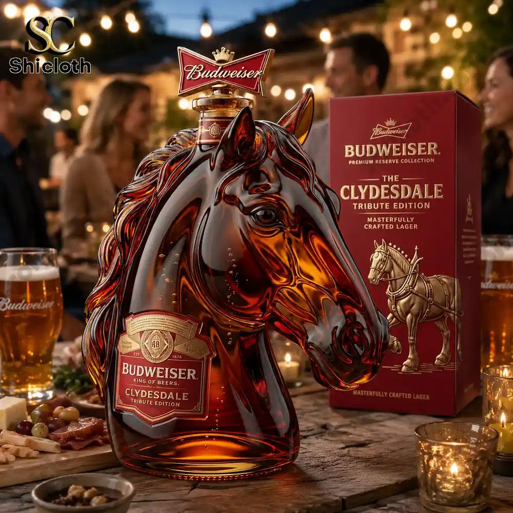 Budweiser Horse Clydesdale Tribute Edition Whiskey Bottle